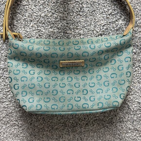 Vintage Y2K Guess Baguette Purse Logo Preppy Coquette Retro Mini Shoulder Bag - Picture 3 of 14
